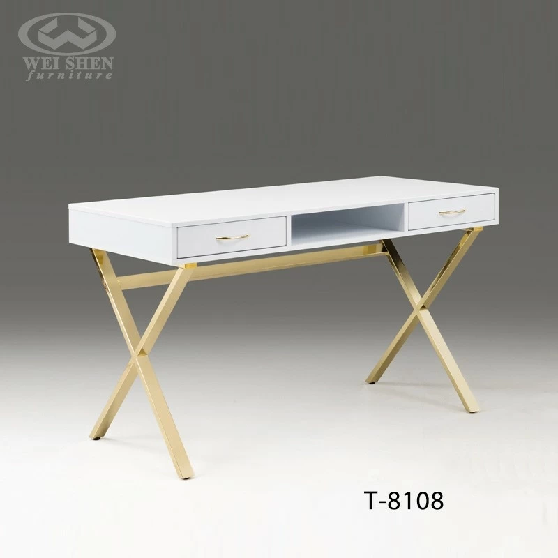White Desk with Drawers