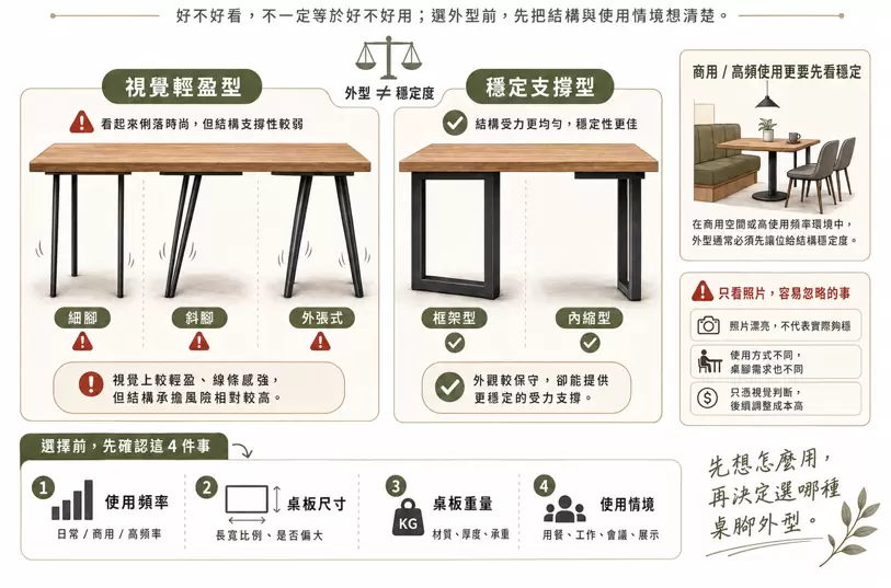 桌腳訂製前一定要想清楚的 6 件事 桌腳訂製前一定要想清楚的 6 件事